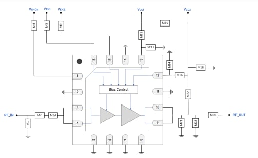 Schematic - Guerrilla RF GRF5613 3.5W Power Amplifier